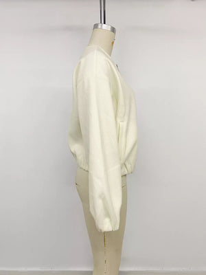 Fleece Bomber Jacket With Zipper in Apricot, view 12