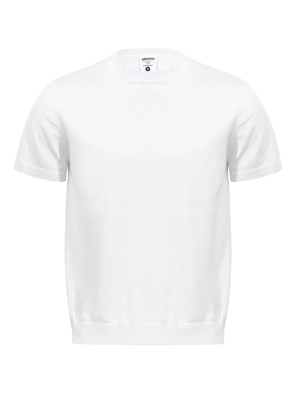 Men's Classic Short Sleeve Knit Top in Black, front view
