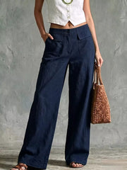 Elevated Wide Leg Pants With Pockets