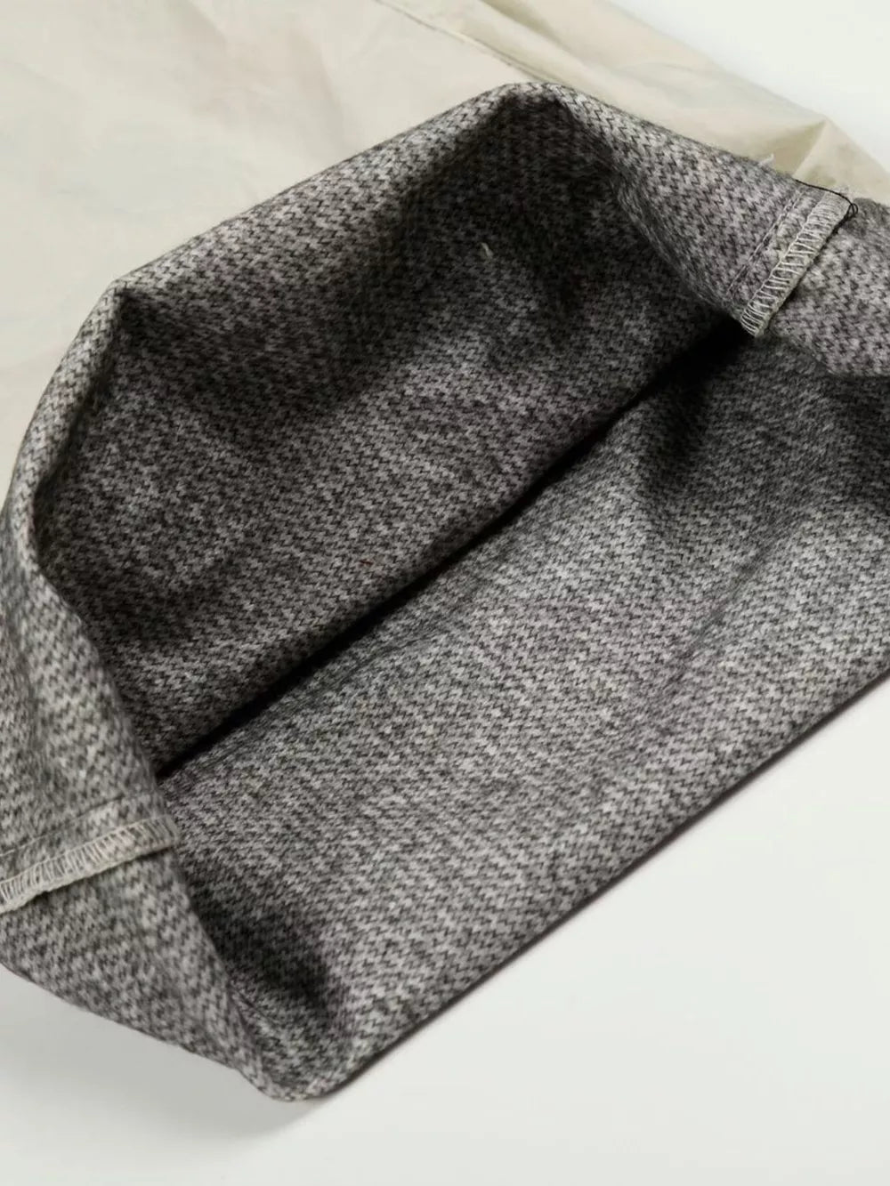 Men's gray wide-leg sweatpants with crinkled texture detail