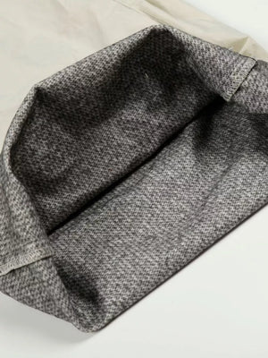 Men's gray wide-leg sweatpants with crinkled texture detail