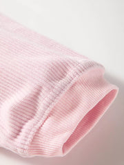 Ribbed Corduroy Oversized Sweatshirt in Dusty Pink, fit detail