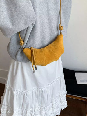 Spaghetti Strap Crossbody Bag in Yellow, alternate angle