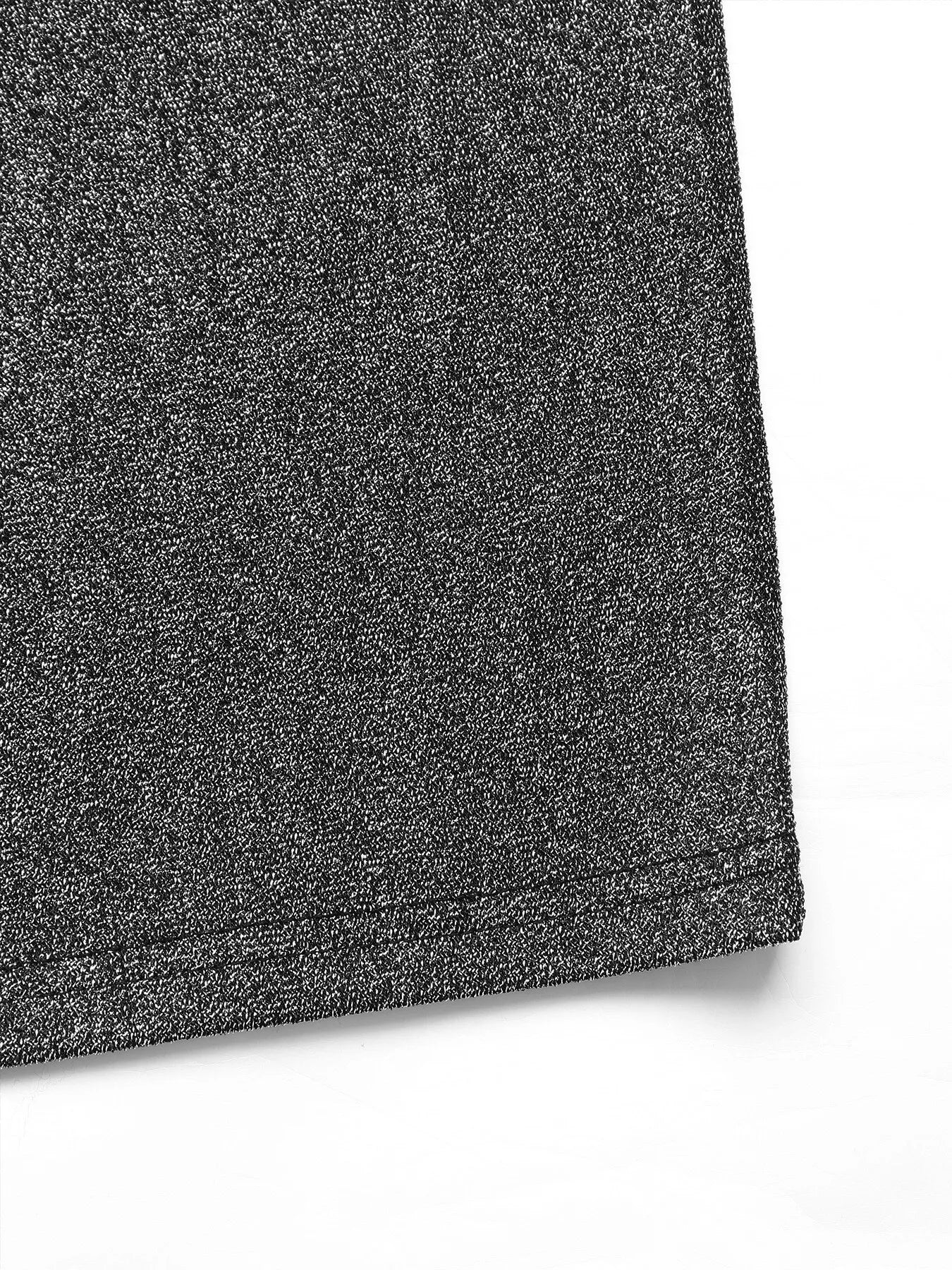 Gray glitter one shoulder wide-leg jumpsuit hem detail