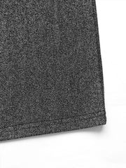 Gray glitter one shoulder wide-leg jumpsuit hem detail