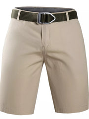 Men's Casual Bermuda Shorts in Dark Gray, front view