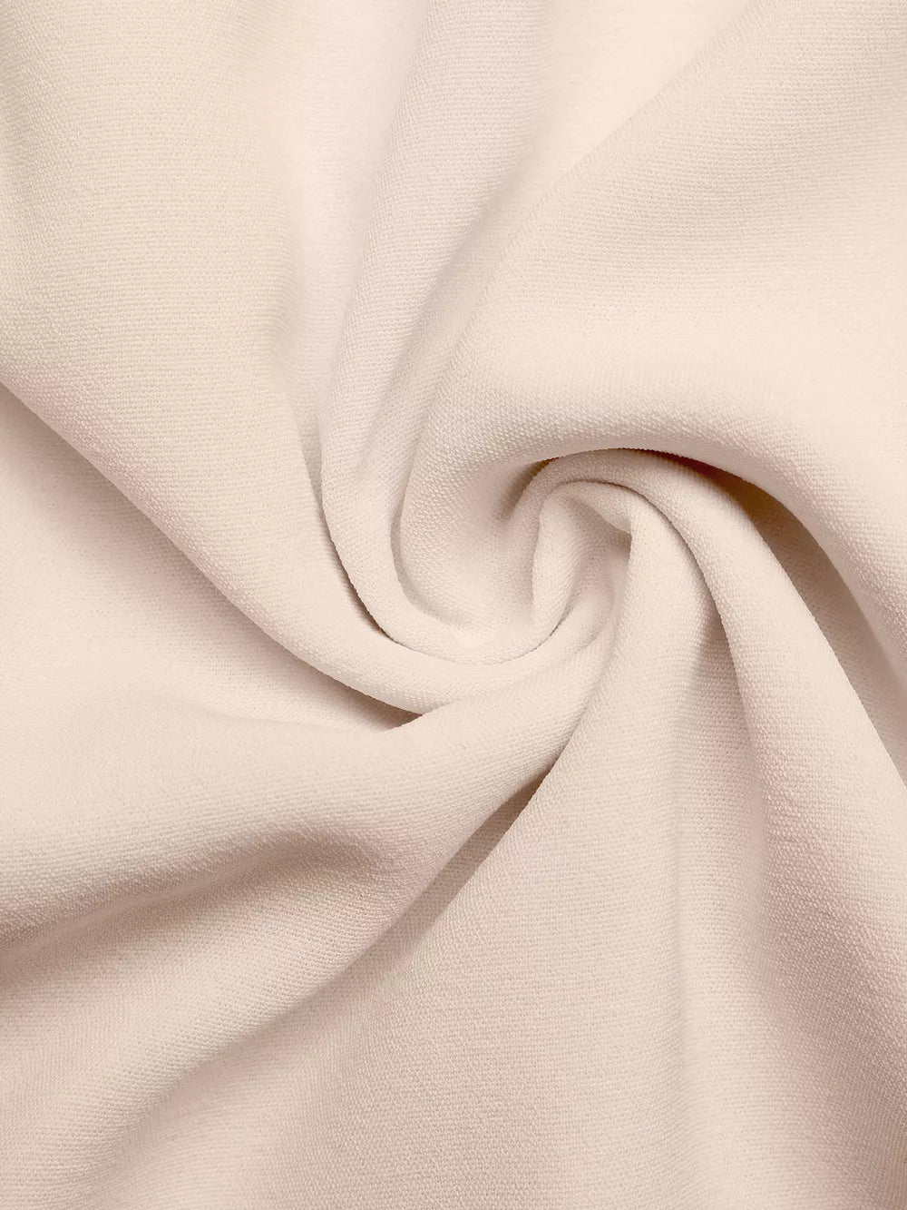 Beige midi dress fabric detail with subtle texture and soft drape.