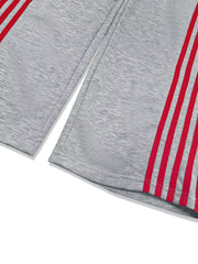 Grey lounge set pants with red side stripes