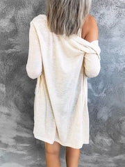 Lightweight Button-up Cardigan Plus Size in Grey, side view