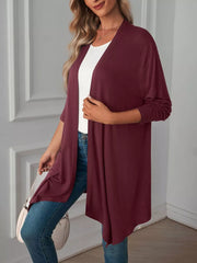 Lightweight Open Front Cardigan in Blush Pink with unlined