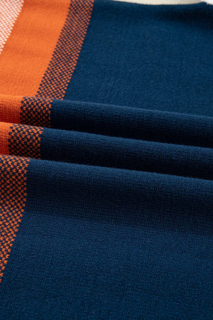 rust tunic with pullover and color-block