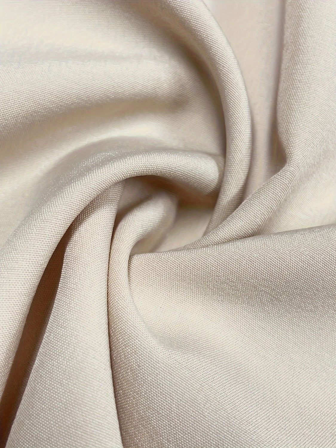 Beige cropped puff-sleeve top & wide-leg set fabric detail