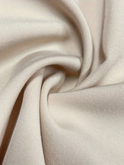 Beige cropped puff-sleeve top & wide-leg set fabric detail