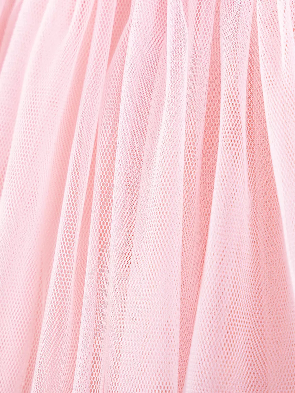 Blush pink tulle dress detail, soft and comfortable fabric for baby girls.