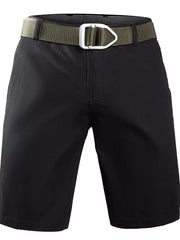 Men's Casual Bermuda Shorts in Dark Gray, close-up detail