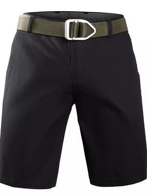 Men's Casual Bermuda Shorts in Dark Gray, close-up detail