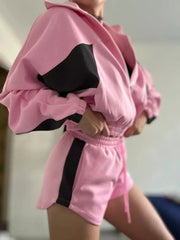 Zip-up Mini Long-sleeve Jacket in Pink, view 19