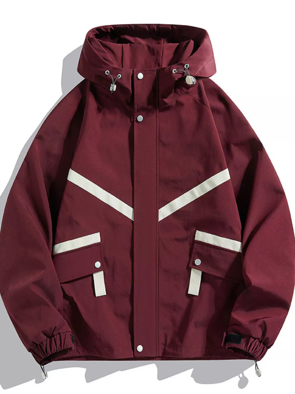 Oversized Hooded Zip-up Men's Coat
