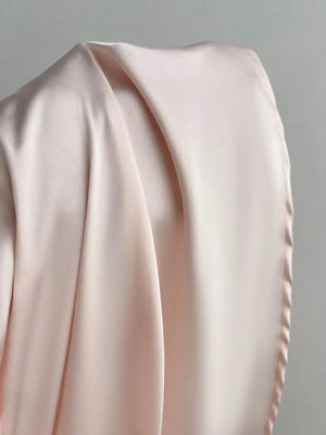 Satin Backless Halter Neck Mini Dress, fabric detail