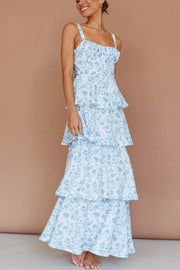 Charming Tiered Floral Maxi Dress