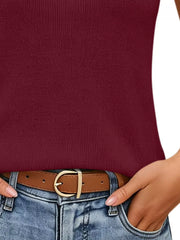 V-neck Ribbed Knit Tank Top