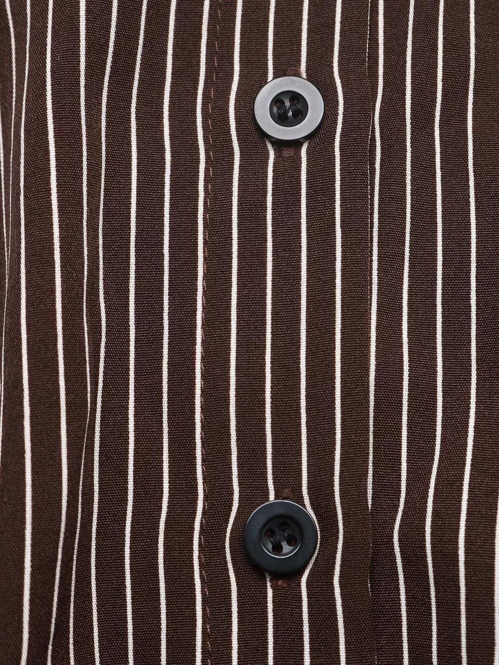 Striped Button-up Bodysuit in Brown, editorial view