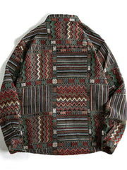 Vibrant Geometric Patchwork Men's Shacket