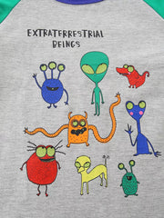 Playful Extraterrestrial Graphic Toddler T-shirt