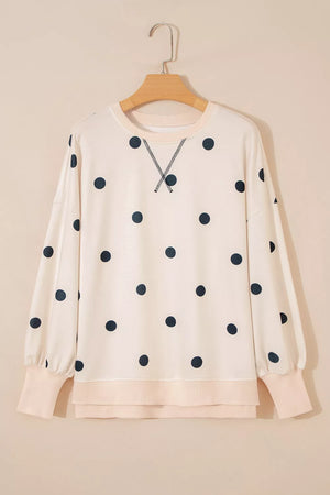 tunic featuring polka dot in black with 95% polyester, 5% elastane Care instructions: Machine wash cold texture
