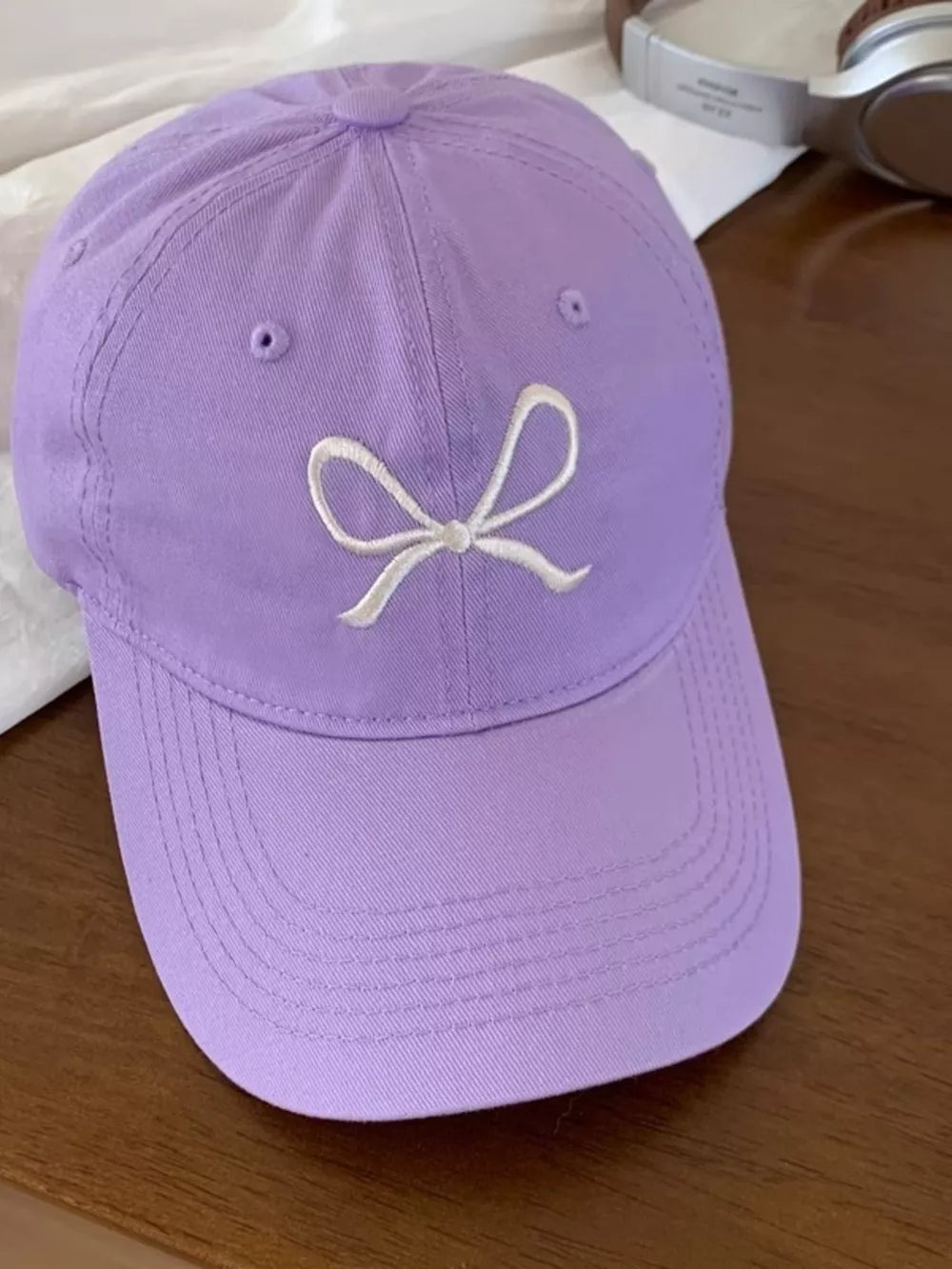 Charming Embroidered Bow Hat