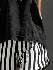 Textured Tank And Relaxed Shorts Ensemble