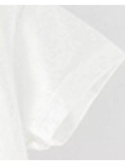 Boys' white cotton t-shirt sleeve with cuffed hem detail.