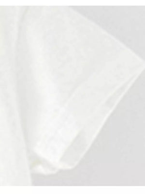 Boys' white cotton t-shirt sleeve with cuffed hem detail.