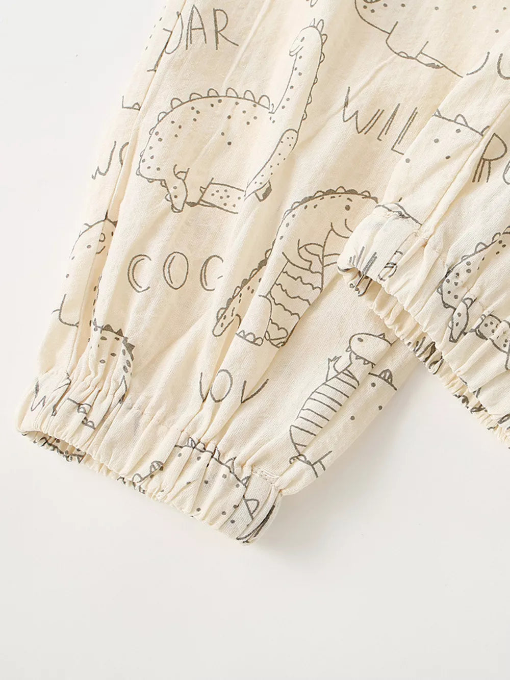 Children's Dinosaur Print Elastic Waist Pants, back view