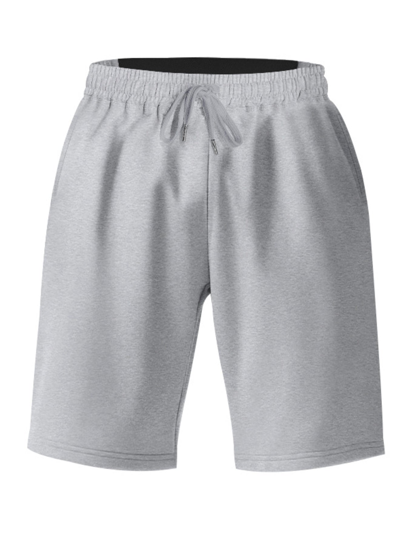 Light gray chino shorts with drawstring waist and pockets