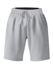 Light gray chino shorts with drawstring waist and pockets
