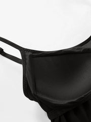 Black soft-cup cami with adjustable straps