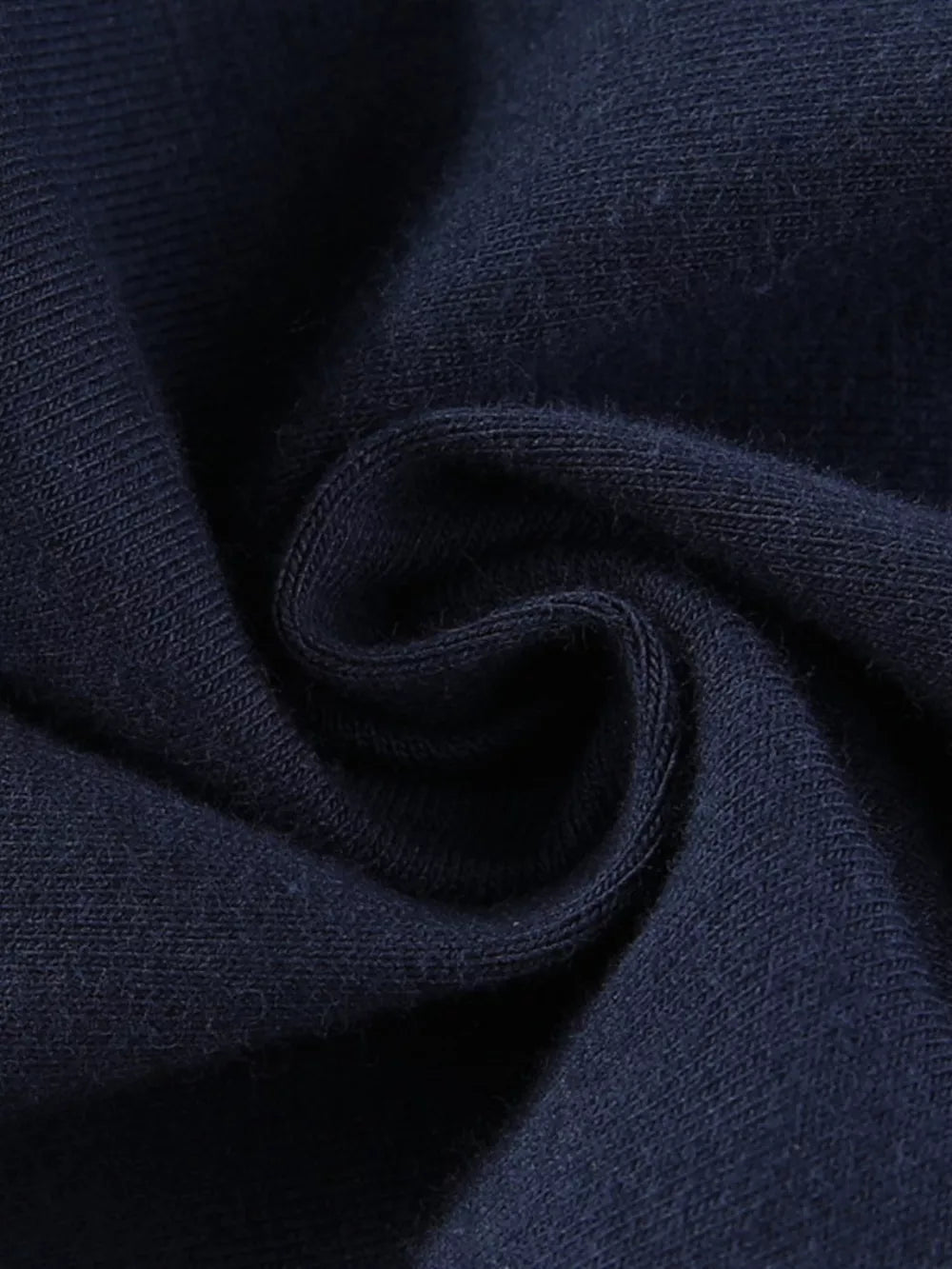 Dark navy cotton leggings with a soft texture detail