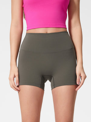 Nova Rise High-Motion Shorts in Deep Dark Green, seamless high-waisted activewear shorts.