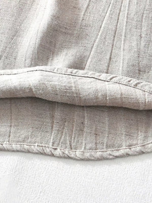 Men's Plus Size Button Detail Short Sleeve Shirt, fabric detail