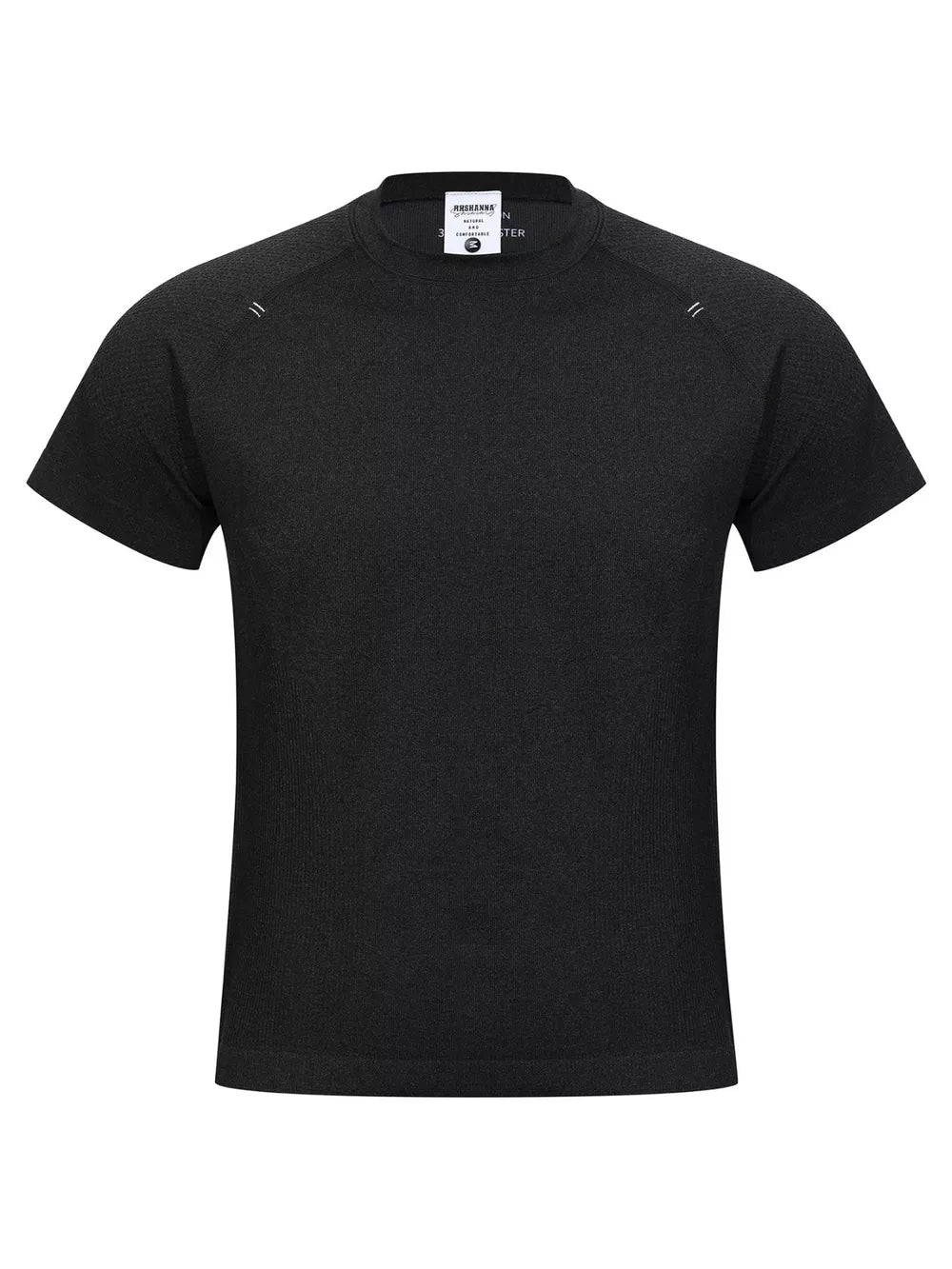 Men's Textured Knit Short Sleeve T-shirt in White, side view