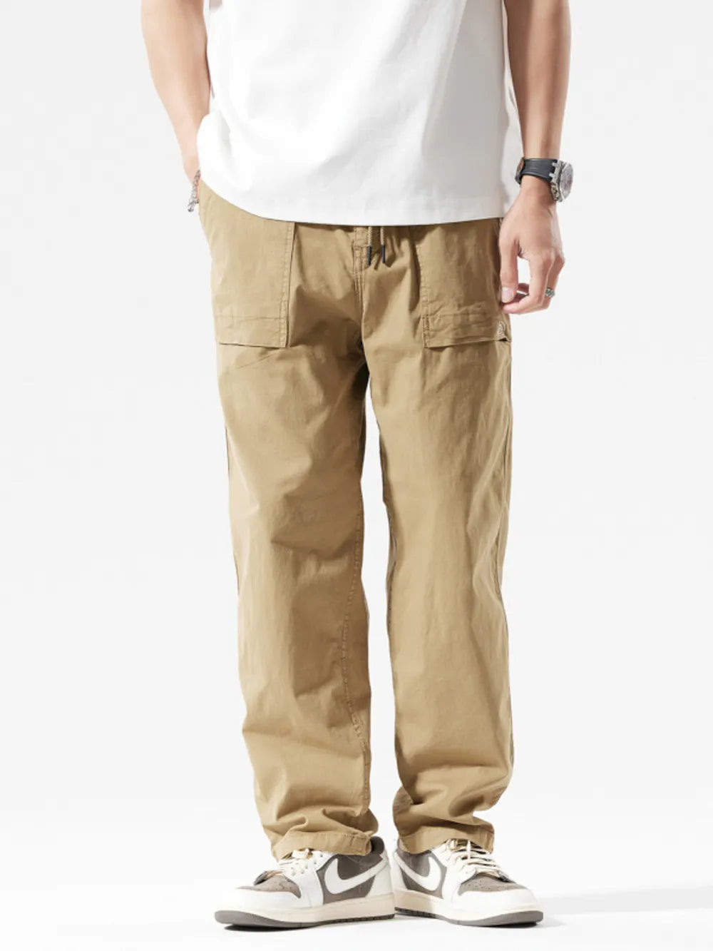 Men's Casual Cargo Pants Plus Size, side view