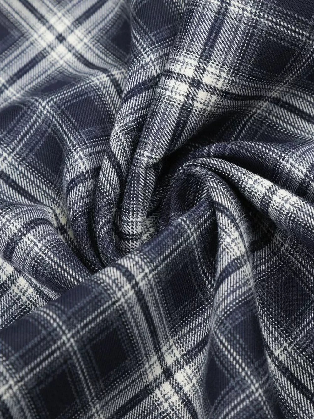Men S Plaid Wide-leg Pants in Blue, alternate angle