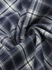 Men S Plaid Wide-leg Pants in Blue, alternate angle