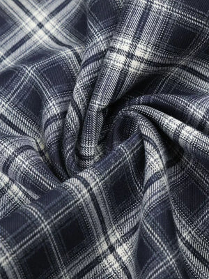 Men S Plaid Wide-leg Pants in Blue, alternate angle