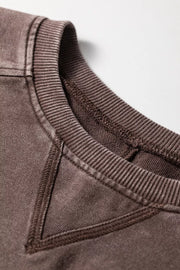 3/4 Sleeve Mineral Wash Cotton Top, fit detail