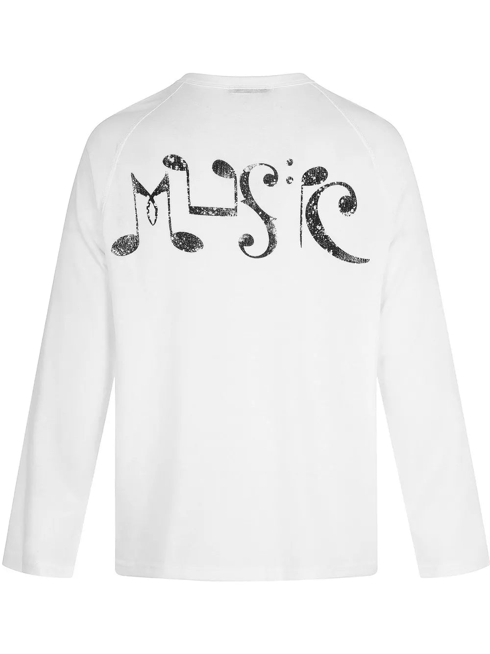 Men's Graphic Long Sleeve T-shirt in Black, model styling view