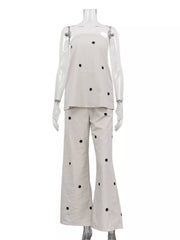 Chic Polka Dot Two-piece Set