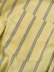 Chic Striped Two-piece Shirt And Shorts Set