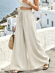 Relaxed Flow Pants With Drawstring Detail
